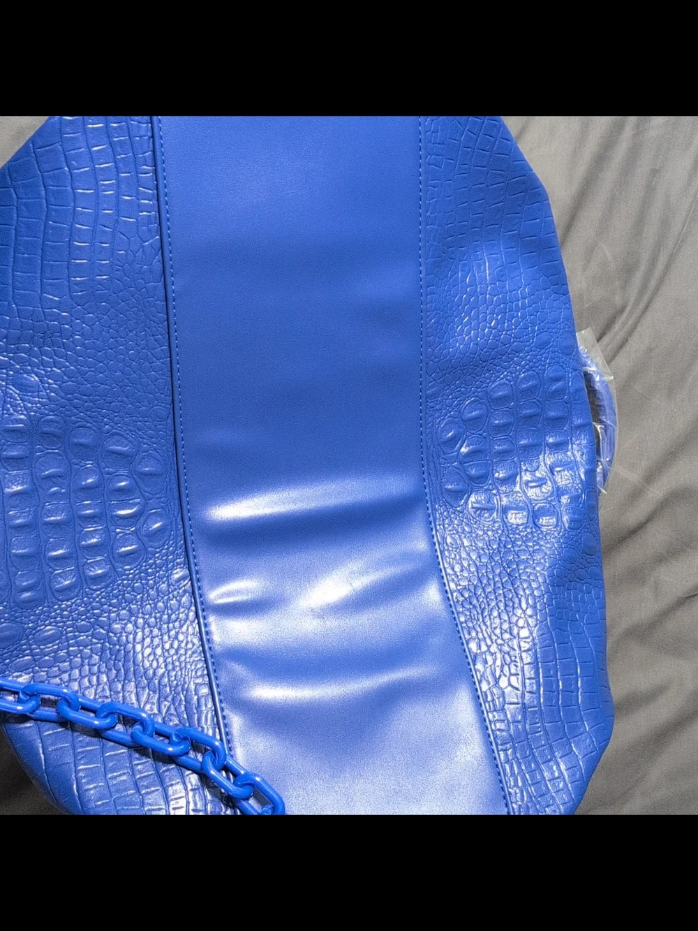 Royal Blue Croc-Embossed Women’s Tote
